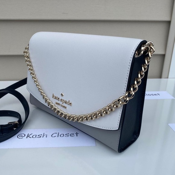 Kate Spade Carson Crossbody Purse Convertible Shoulder Bag Nimbus Grey - Picture 3 of 12